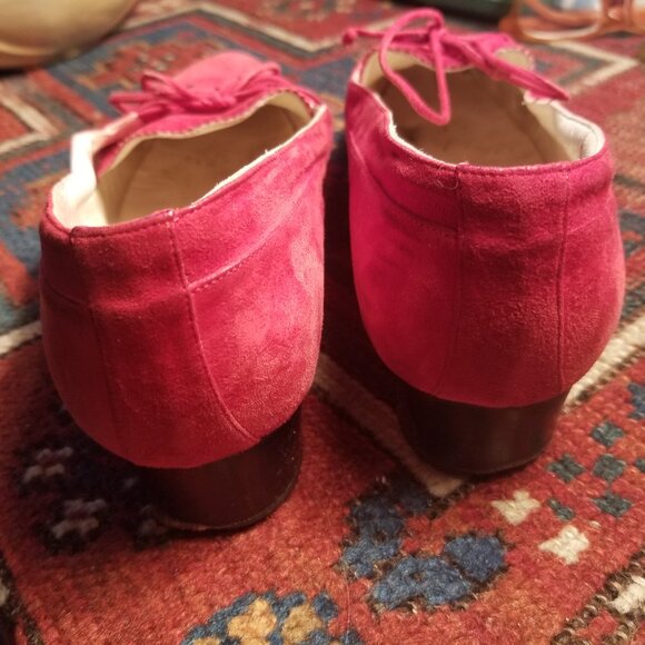 BRUNO MAGLI crimson red suede shoes 38 1/2 - Picture 7 of 7